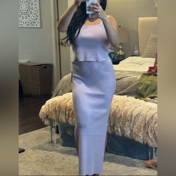 House of Harlow 1960 Dresses & Skirts - NWT House of Harlow Lilac 2 Piece Set Ribbed Tank Top and Maxi Skirt XS